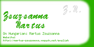zsuzsanna martus business card
